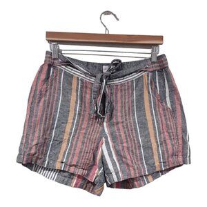 Liz Claiborne Gray Striped Shorts 4" Size 12